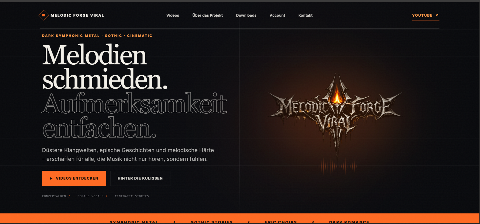 Startseite von Melodic Forge Viral