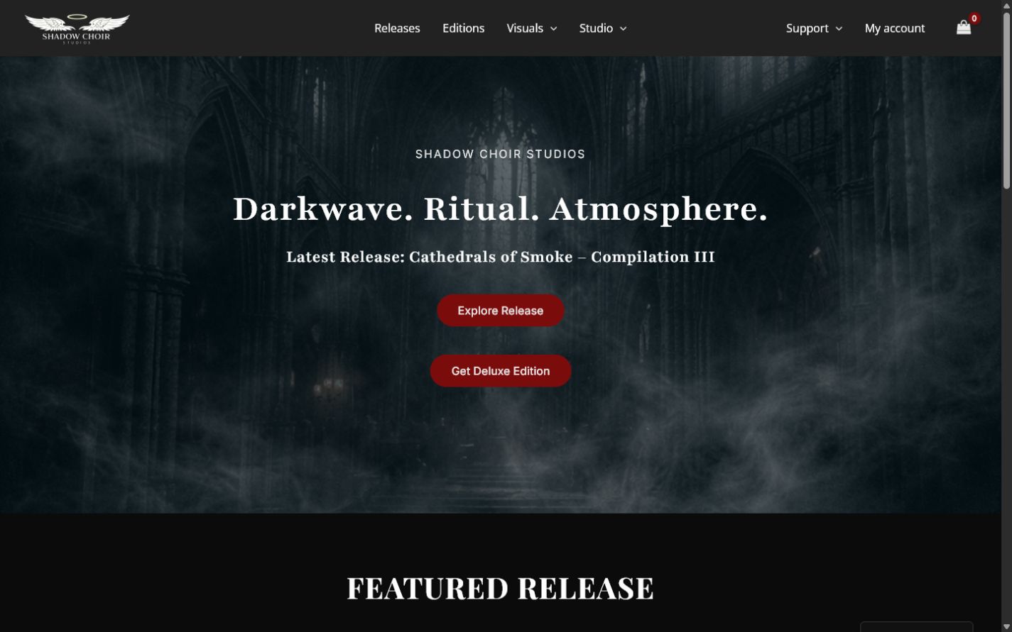 Startseite von Shadow Choir Studios